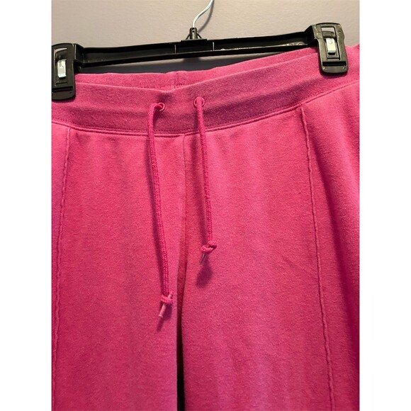 Nike Womens Sweatpants XL Pink Wide-Leg Drawstring Piped Athleisure - Picture 2 of 11